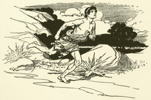 Trayendo las noticias de Maratón (grabado) de Thomas Heath Robinson