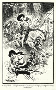 Hunos (litografía) de Thomas Heath Robinson
