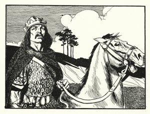 Rey Alfredo (litografía) de Thomas Heath Robinson