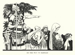 Camino de Babilonia (litografía) de Thomas Heath Robinson