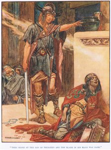 Miran fijamente al hijo de Thorsten (litho)