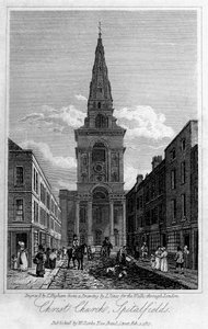 Iglesia de Cristo, Spitalfields, Londres, 1817 de Thomas Higham