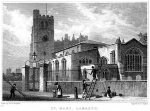 Iglesia de Santa María, Lambeth, Londres, 1831