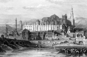 Gran mezquita y la mazmorra de la Inquisición, Córdoba, España, siglo XIX de Thomas Higham
