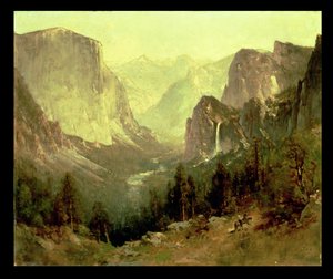 Caza en Yosemite, 1890 de Thomas Hill