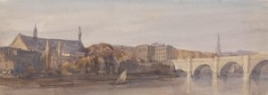Vista de Westminster Hall y el puente desde Lambeth de Thomas Hollis