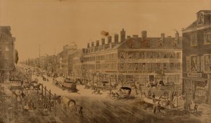 Broadway, Nueva York, 1836 (muestra el Webb