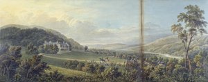 Panorama de Rheola (acuarela sobre cartulina) de Thomas Hornor