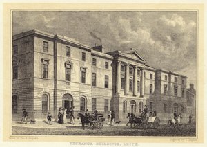 Edificios de intercambio, Leith (grabado) de Thomas Hosmer (after) Shepherd
