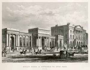 Casa Apsley, Hyde Park Corner, Londres, 1850 de Thomas Hosmer Shepherd