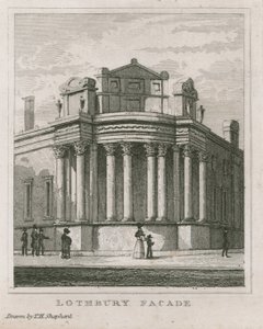 Banco de Inglaterra, frentes de Sir John Soane de Thomas Hosmer Shepherd