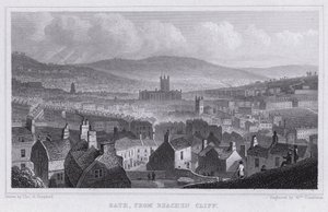 Bath, desde Beachen Cliff (grabado) de Thomas Hosmer Shepherd