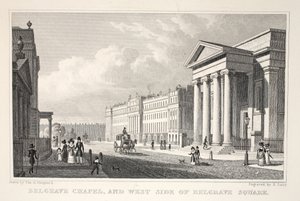 Capilla de Belgrave y lado oeste de Belgrave Square, de 