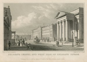 Capilla de Belgrave y el lado oeste de la Plaza Belgrave de Thomas Hosmer Shepherd