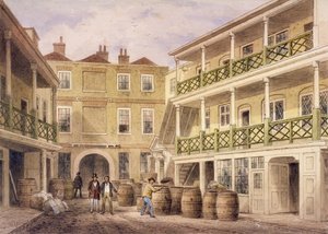 Bell Inn, Aldersgate Street, Londres, 1857 de Thomas Hosmer Shepherd