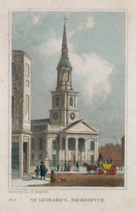 Iglesia de San Leonardo, Shoreditch de Thomas Hosmer Shepherd