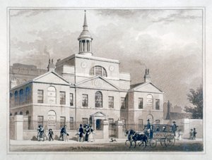 Hospital de Maternidad de la Ciudad de Londres, City Road, Finsbury, Londres, c. 1827 de Thomas Hosmer Shepherd
