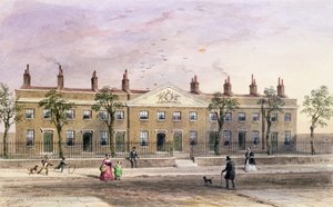 Almshouses de los Trabajadores de la Tela en Frog Lane de Thomas Hosmer Shepherd