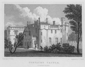 Castillo Cortachy, Forfarshire (grabado) de Thomas Hosmer Shepherd