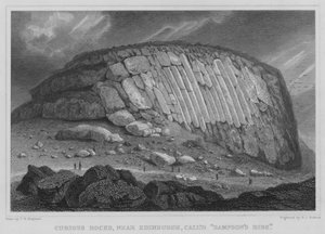 Rocas curiosas, cerca de Edimburgo, llamadas las costillas de Sansón de Thomas Hosmer Shepherd