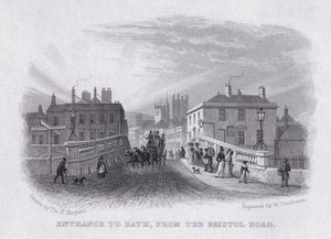 Entrada a Bath, desde la carretera de Bristol de Thomas Hosmer Shepherd
