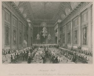 Salón de los masones; Cena de la Sociedad Real de Humanidad de Thomas Hosmer Shepherd