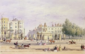 Puerta Grosvenor y el Nuevo Lodge, 1851 de Thomas Hosmer Shepherd