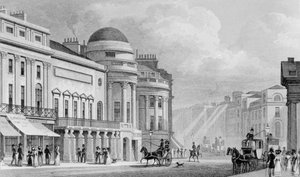 Institución Armónica, Regent Street, Londres. 1827 de Thomas Hosmer Shepherd