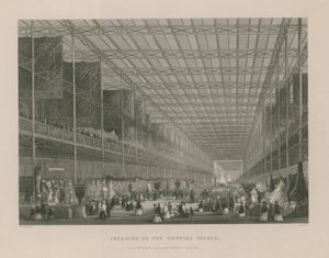 Interior del Palacio de Cristal (grabado) de Thomas Hosmer Shepherd