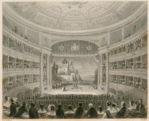 Vista interior del Teatro Drury Lane, Londres de Thomas Hosmer Shepherd