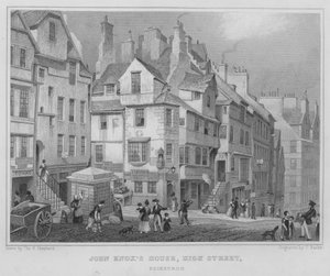 Casa de John Knox, Calle High, Edimburgo (grabado) de Thomas Hosmer Shepherd