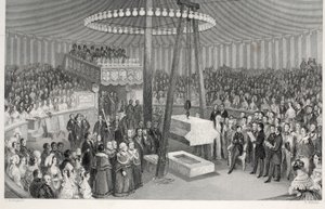 Colocación de la primera piedra del Nuevo Royal Exchange, de 