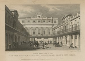 Repositorio de caballos y carruajes de Londres de Thomas Hosmer Shepherd