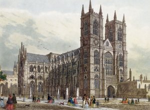Londres: Abadía de Westminster, c. 1840 (grabado)