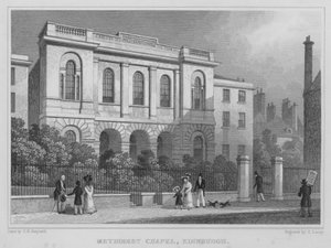 Capilla Metodista, Edimburgo (grabado) de Thomas Hosmer Shepherd