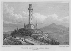 Monumento de Nelson, Calton Hill, Edimburgo de Thomas Hosmer Shepherd