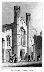 Iglesia Nueva, Saffron Hill, Camden, Londres de Thomas Hosmer Shepherd