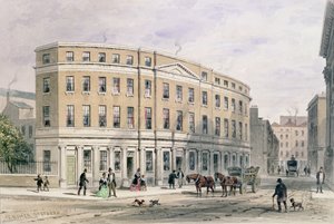 Nuevas casas en la entrada de Gresham St, 1851 de Thomas Hosmer Shepherd