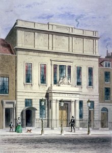 Fachada norte del Teatro de la Princesa en Eastcastle Street, St Marylebone, Londres, c. 1830 de Thomas Hosmer Shepherd