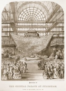 Inauguración del Palacio de Cristal en Sydenham por la Reina Victoria el 10 de junio de 1854