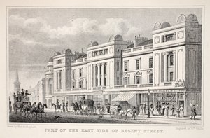 Parte del lado este de Regent Street, de 