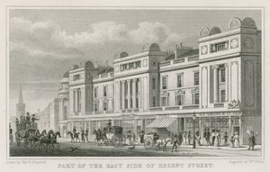 Parte del lado este de Regent Street, Londres de Thomas Hosmer Shepherd