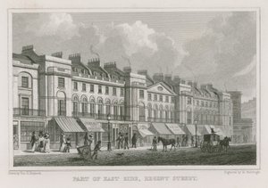 Parte del lado este de la Calle Regnet, Londres de Thomas Hosmer Shepherd