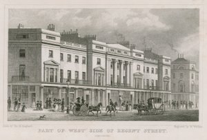 Parte del lado oeste de Regent Street, Londres de Thomas Hosmer Shepherd