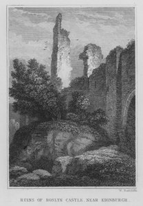 Ruinas del castillo de Roslyn, cerca de Edimburgo de Thomas Hosmer Shepherd