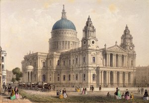 Catedral de San Pablo desde el noroeste de Thomas Hosmer Shepherd