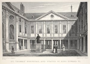 Hospital de San Tomás y Estatua del Rey Eduardo VI, de 