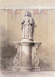 Estatua de la Reina Ana en el extremo este de Queen Square, 1851 de Thomas Hosmer Shepherd