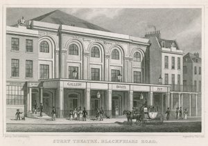 Teatro de Surrey, Blackfriars Road, Londres de Thomas Hosmer Shepherd