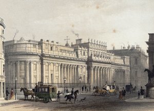 El Banco de Inglaterra, grabado por Louis-Jules Arnout, publicado 1854 de Thomas Hosmer Shepherd